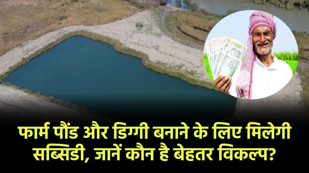खेती के लिए फार्म पौंड और डिग्गी बनाने के लिए कितनी मिलेगी सब्सिडी, कौन है बेहतर विकल्प? जानें अंतर