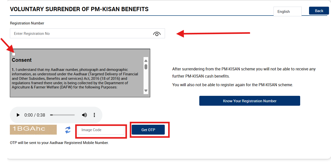 Process to remove name from PM Kisan Yojana
